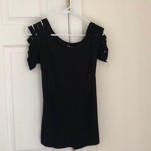 Frederick’s of Hollywood Cut Out Black Tee